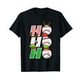 thumbnail image 1 of Christmas Baseball Ho Ho Ho Funny Xmas Sports Men T-Shirt, 1 of 5