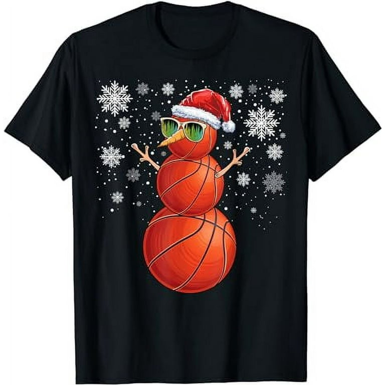 Christmas Basketball Shirt - Basketball Snowman T-Shirt Christmas Basketball Shirt - Basketball Snowman T-Shirt