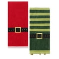 thumbnail image 1 of St. Nicholas Square Christmas Bath Hand Towels, Santa Elf Belt Buckle, 2 Piece, 1 of 7