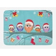 thumbnail image 1 of Christmas Bath Mat, Cute Owl Family Sitting on Tree Branch Like Little Elves of Noel Animal Design, Non-Slip Plush Mat Bathroom Kitchen Laundry Room Decor, 29.5 X 17.5 Inches, Multicolor, Ambesonne, 1 of 2