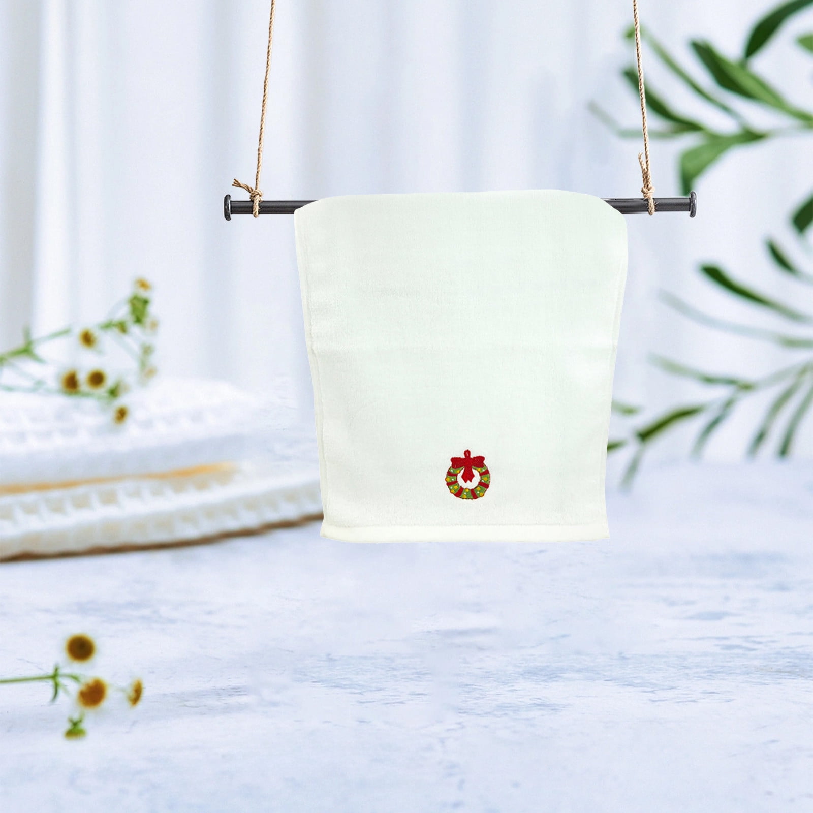 Christmas Bath Towels Embroidery Towels Christmas Towels Bathroom Dish ...