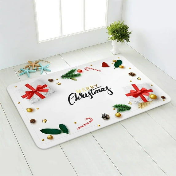 Christmas Bathroom Bedroom Living Room Anti-slip Mat Household Carpet Front Door Welcome Mat New Year Gifts Natal Xmas