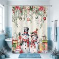 thumbnail image 1 of Christmas Bathroom Curtain, Waterproof 70.9 x 59.1 Inch Fabric Shower Curtain with Hooks for Holiday Home Decor and Bath Accessories H, 1 of 4