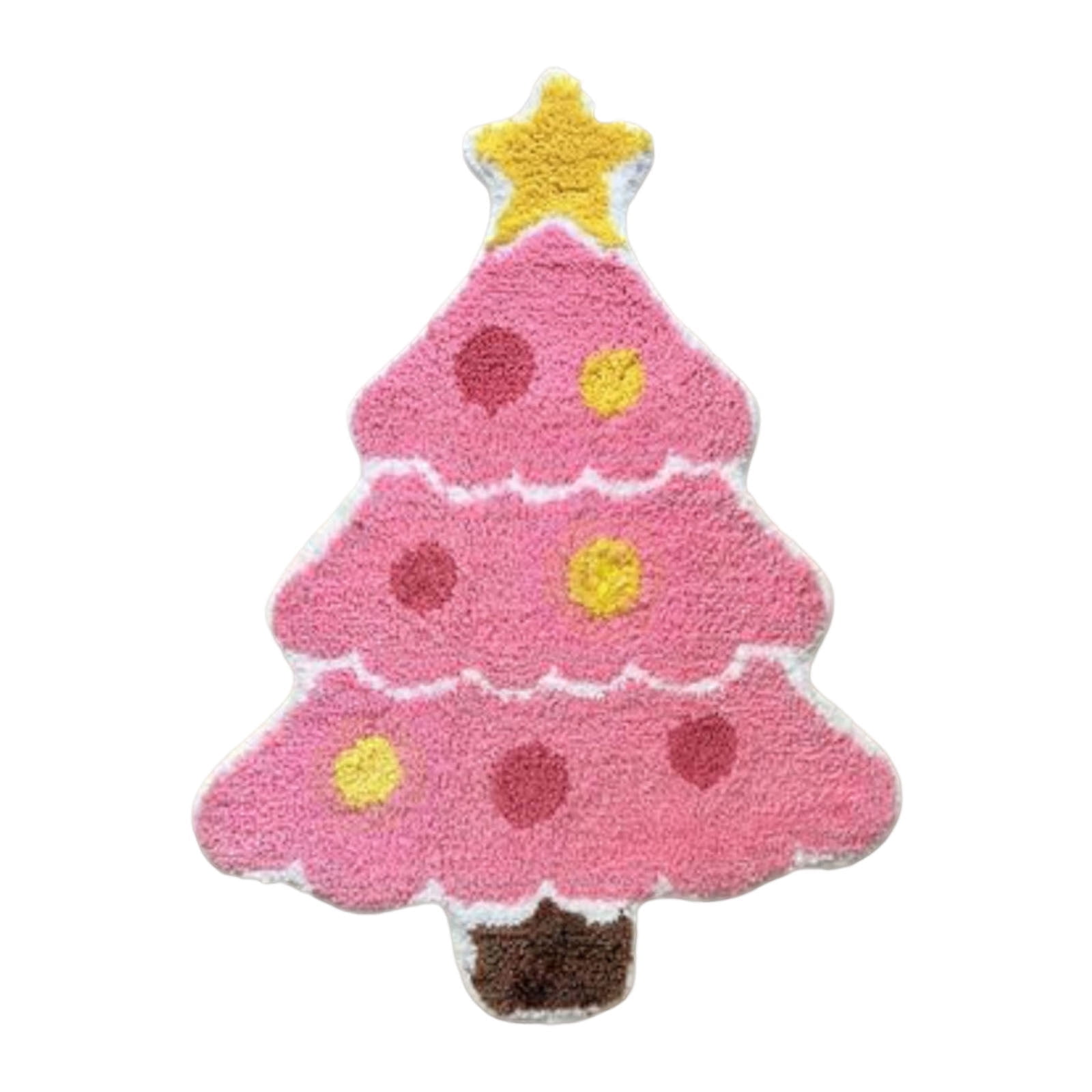 Christmas Bathroom Rug 15.75x23.6 Inch – Cute Pink Santa Claus Bath Mat ...