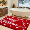 thumbnail image 1 of Christmas Bathroom Rug 36"x24", Extra Soft Absorbent Microfiber Thick Plush Fluffy Bathroom Rugs, Non-Slip Backing, Machine Washable Bath Rugs, Holiday Xmas Decor Indoor Bath Mats,Red-xmas Tree, 1 of 11