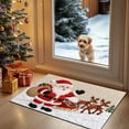 thumbnail image 1 of Christmas Bathroom Rug Non-Slip Absorbent - Crystal Velvet Plush Bath Mat, No Shedding Wrinkle-Free Soft Toilet Entry/Door Mat, 23.6x15.7 Inch Holiday Festive Home Decor, 1 of 6