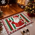 thumbnail image 1 of Christmas Bathroom Rug Non-Slip Absorbent Plush Crystal Velvet 23.6x15.7 Inch - No Shedding Wrinkle-Resistant Festive Holiday Bath Mat for Toilet Door Entry, 1 of 6