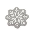 thumbnail image 1 of Christmas Bathroom Rug, Non Slip Bath Mat, Gray Snowflake Round Washable Tub Mat, Polyester Microfiber Soft Holiday Floor Decoration, 1 of 7