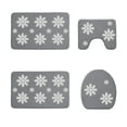 thumbnail image 1 of Christmas Bathroom Rug Set, Non Slip Bathroom Rugs, 4 Piece Christmas Snowflake Washable Rugs Set, Velvet Fleece Holiday Decor Carpet Set for Bathroom, Absorbent Easy Care Festive Mats, 1 of 7