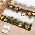 thumbnail image 1 of Christmas Bathroom Rug Washable 2x3 Entryway Rug Non Slip Winter Pine Branches Candy Xmas Gold Balls Front Door Mat Low Pile Indoor Doormat Throw Floor Carpet for Kitchen Bedroom Entrance, 1 of 8