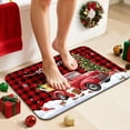 thumbnail image 1 of Christmas Bathroom Rugs Quick-Drying Non-Slip Rubber Buffalo Plaid Red Truck Merry Christmas Welcome Bath Mats Super Absorbent Winter Bathroom Rug for Kitchen Sink, Shower Room, Bathtub, 1 of 6