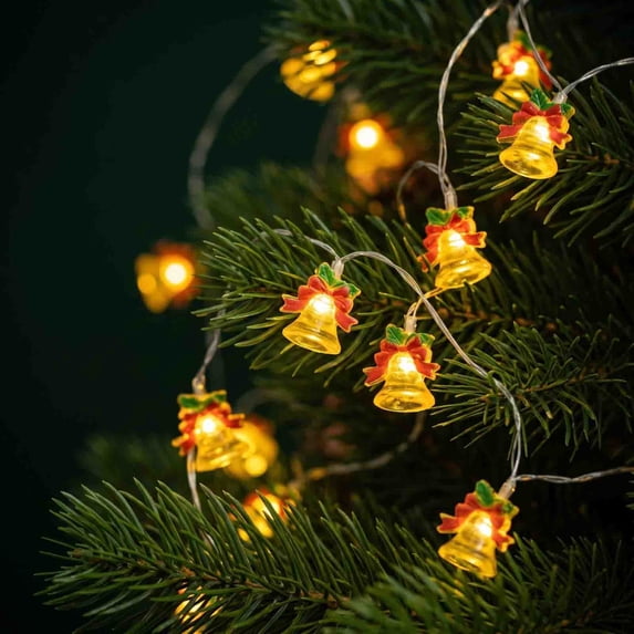 Christmas Battery Operated LED String Lights with Acrylic Covers and Flexible Copper Wire for Holiday