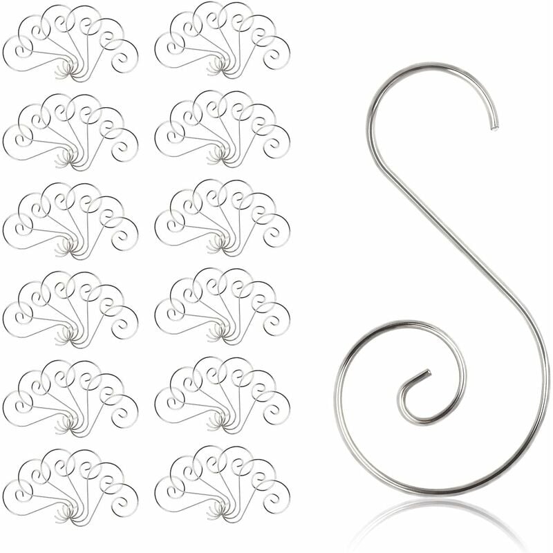 Christmas Bauble Hooks, 100 Pcs Christmas Hook SShaped Ornament
