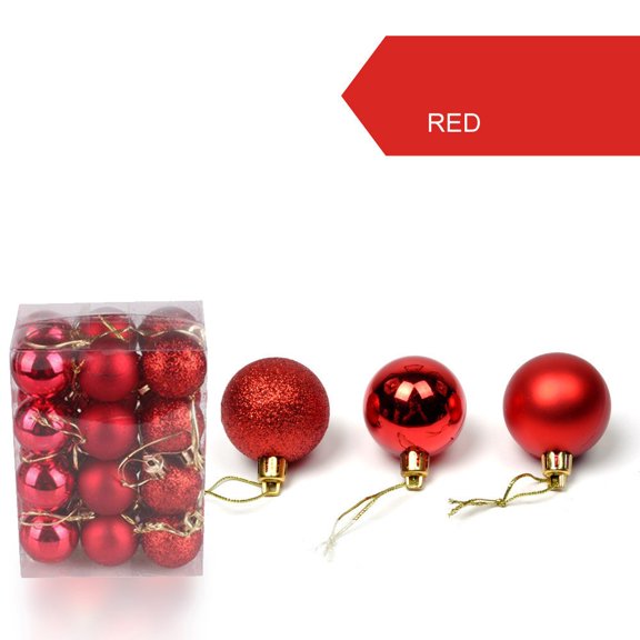 Christmas Baubles Balls Xmas Tree Balls Christmas Decoration Party Ornaments Christmas Tree Balls 24 Piece Set