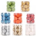 thumbnail image 1 of Christmas Baubles Round Christmas Balls Ornament for New Year Christmas Tree Decorations 12 pcs, 1 of 11