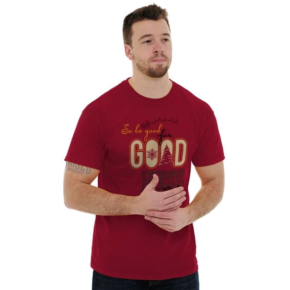 Christmas Be Good For Goodness Sake Plus Size Crewneck Graphic Tee Shirt Brisco Brands 3X