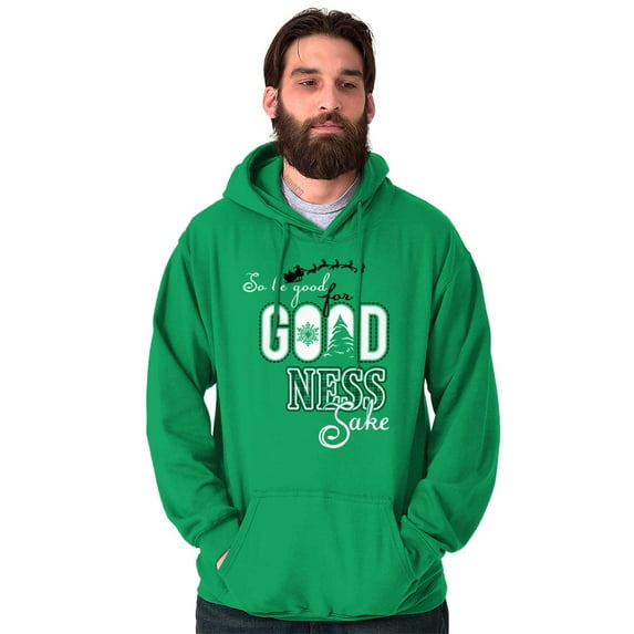 Christmas Be Good For Goodness Sake Unisex Plus Fleece Graphic Hoodie Brisco Brands 4X