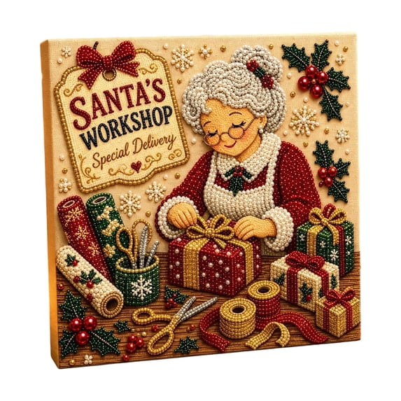 Christmas Bead Art, DIY Beaded Painting Kits, Pearl Art Kits, Christmas Pearl Art Kits for Adults