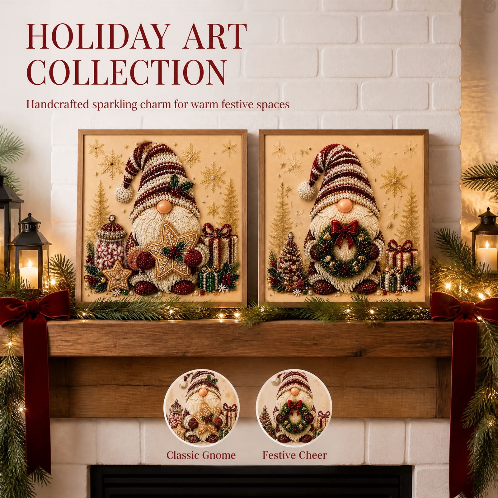 Christmas Bead Art Kit DIY Pearl Craft Project for Decorative Wall ...