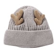 thumbnail image 1 of Christmas Beanie for Women, Christmas Hat Autumn and Winter Knitted Hat Antlers Plus Velvet Warm Knitted Woolen Hat, 1 of 3