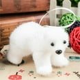 thumbnail image 1 of Christmas Bear under $5! Cagogo White Bear Christmas Ornament, Plush Polar Bear with Scarf, Christmas Tree Pendant, Festive Home Table Decor, Holiday Gift forKids, 1 of 6