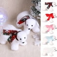 thumbnail image 1 of Christmas Bear under $5! Cagogo White Bear Christmas Ornament, Plush Polar Bear with Scarf, Christmas Tree Pendant, Festive Home Table Decor, Holiday Gift forKids, 1 of 9