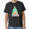 thumbnail image 1 of Christmas Bear Cute Holiday Animal Winter Graphic Art Design Simple Unisex T-Shirt, for men & women, up to size 5XL, 1 of 2