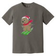 thumbnail image 1 of Christmas Bear Skiing Downhill in a Snowy Winter Sport Adventure Comfort Color T-Shirt, 1 of 4