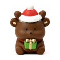 thumbnail image 1 of Christmas Bear Squishy Toy, Brown Bear with Santa Hat and Gift Stress Squeeze Ball, Crunchy Sound Slow Rising Relief Fidget Toy, Anxiety Sensory Ball for Adults, Holiday Gift, 1 of 4