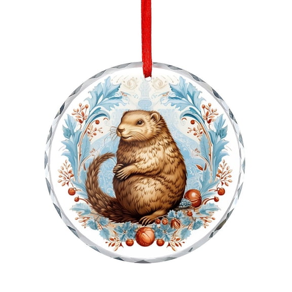 Christmas Beaver Ornament Unique Gift Idea Hello Winter Holiday Christmas Ornaments 2025