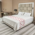 thumbnail image 1 of Christmas Bed Runner, Ornamental Trees with Snowflakes and Stars, Decorative Accent Bedding Scarf for Hotels Homes and Guestrooms, Queen, Pink Blush, by Ambesonne, 1 of 2