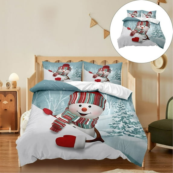 Christmas Bed Three Piece Set Ct28 Four Pieces Beddings Color:X Material:Cloth