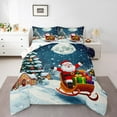 Christmas Bedding King Sets Santa Claus Comforter Set for Boys Girls