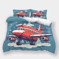 thumbnail image 1 of Christmas Bedding Set Kid Cartoon Plane Printed Comforter Cover Duvet Cover Bedspreads Festival Home Textiles, 1 of 5