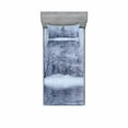 thumbnail image 1 of Christmas Bedding Set with Sheet & Covers, Frozen Lake in Winter Blizzard Forest Water Cold Icy Pure Rural Nature Scenery View, Printed Bedroom Decor 2 Shams, 4 Sizes, White, by Ambesonne, 1 of 3