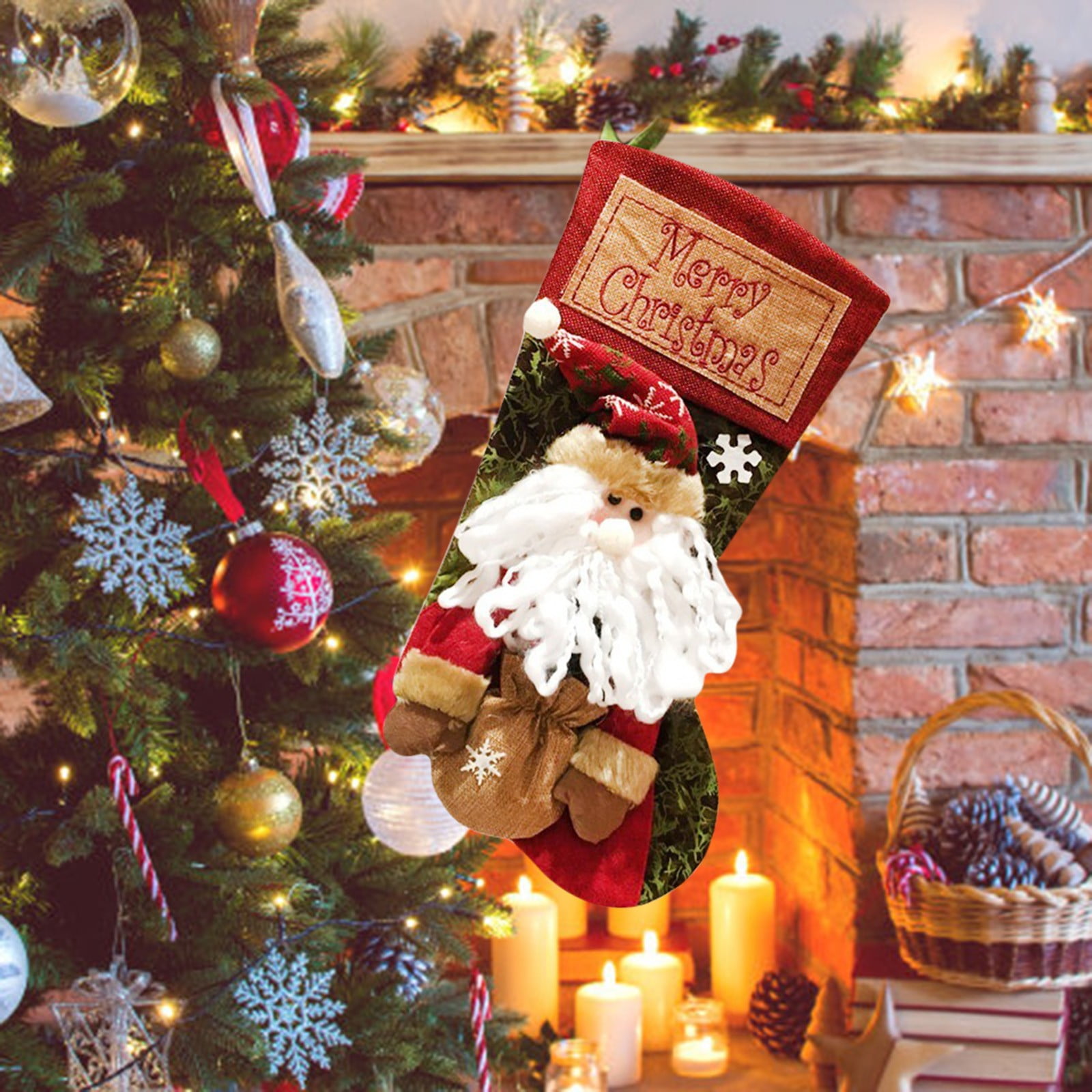 Christmas Bedding Sets,Christmas Stocking Classic Large Stockings Santa