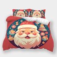 thumbnail image 1 of Christmas Bedding Suit Children Santa Claus Cartoon Pillowcase Quilt Cover Bedspreads Festival Bedroom Decor, 1 of 5