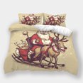 thumbnail image 1 of Christmas Bedroom Decor Cartoon Santa Claus Elk Printed Quilt Cover Set Kid Adult Festival Home Bedding Suit, 1 of 5