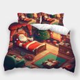 thumbnail image 1 of Christmas Bedroom Decor Cartoon Santa Claus Quilt Cover Pillowcase Kid Festival Bed Gift Home Textiles, 1 of 5