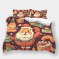 thumbnail image 1 of Christmas Bedroom Decor Children Festival Cartoon Santa Claus Bedspreads Comforter Cover Quilt Cover Set, 1 of 5