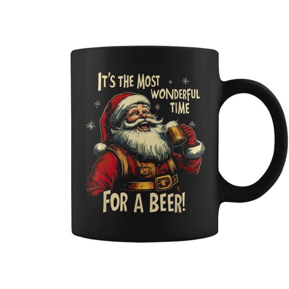 Christmas Beer Drinking Santa Claus Coffee Mugs