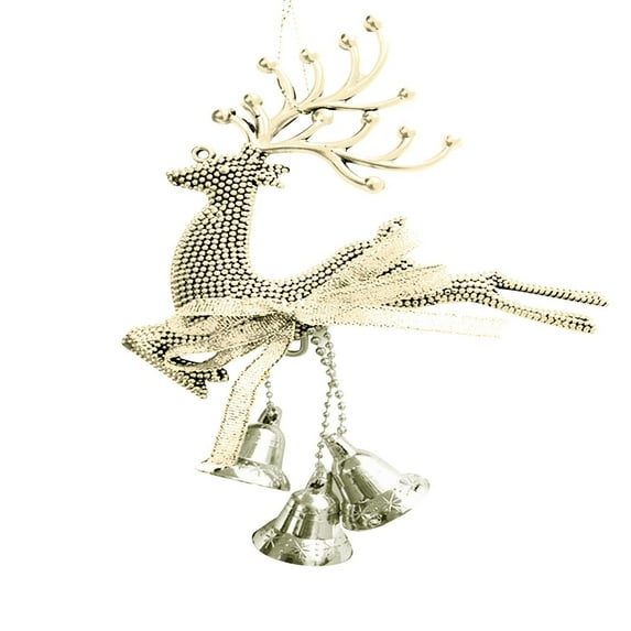 Christmas Bell Garland Charm Red Jingle Bell Ornament Reindeer Christmas Bell with Bow Christmas Tree Hanging Decoration Anniversary Favor