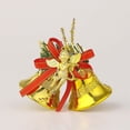 thumbnail image 1 of Christmas Bell Hanging Ornament Set Of 2 Golden Bell Decor with Angel and Bow for Christmas Tree Decor Wreath Indoor Holiday Home Decoration, 1 of 7