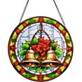thumbnail image 1 of Christmas Bell Stained Glass Suncatcher – Jingling Bell Window Hanging Ornament – Festive Holiday Home Decor Gift, 1 of 3