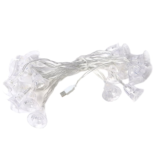 Christmas Bell String Lights,126 Inch Bell Light String Flashing Light Battery Box Christmas Holiday Decoration Switchable Flash Light for Indoor Xmas Home Decorations