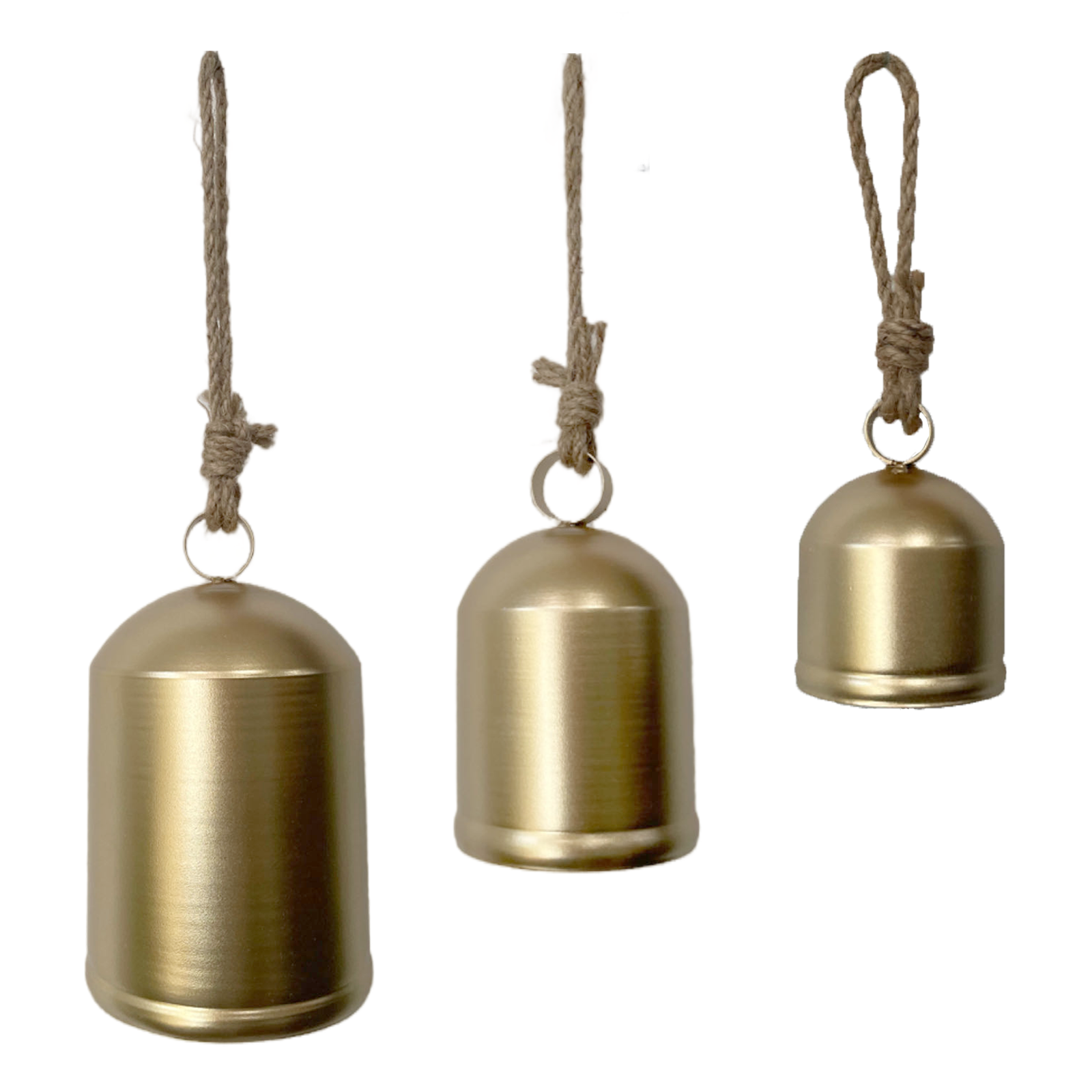 Holiday Time Large Gold Swirl Double Bell