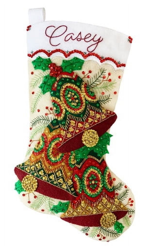 Christmas Bells Felt Stocking Kit from MerryStockings