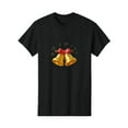 thumbnail image 1 of Christmas Bells Holiday Graphic for Festive Season Tee T Shirt Top Short Sleeve Round Neck Black S-5XL, 1 of 5