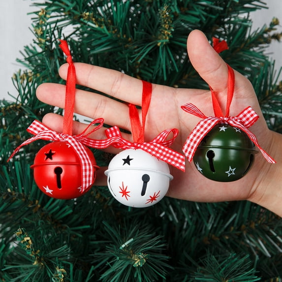 Christmas Bells Ornaments Hanging Pendant Holiday Tree Decoration Festive Bell Decor Christmas Wreath Garland Gift Wrapping Accessory Mantel Table Display Home Party Seasonal Ornament