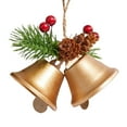 thumbnail image 1 of Christmas Bells Ornaments, Ongmies Double Bell Christmas Ornaments - Tree and Door Hanging Decor for Holiday Atmosphere, Christmas Decorations Indoor, 1 of 4